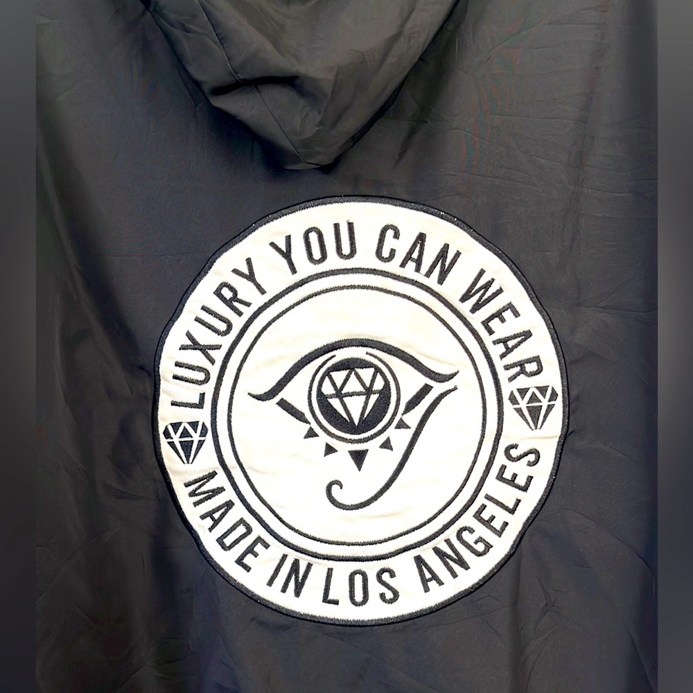 BlueMoon Streetwear Black Windbreaker size Large - Picture 5 of 12
